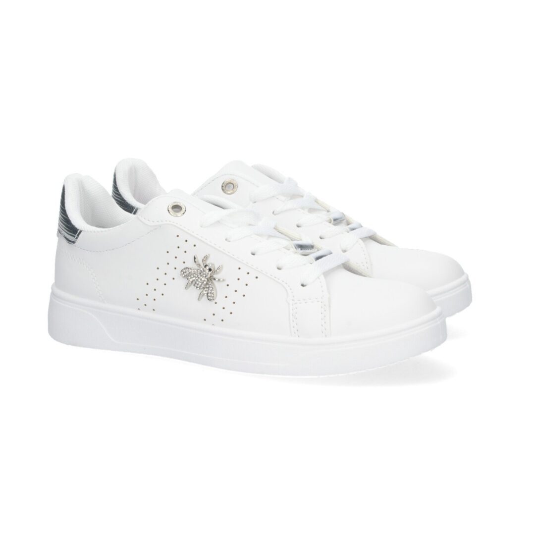 Zapatilla deportiva blanca negra abeja