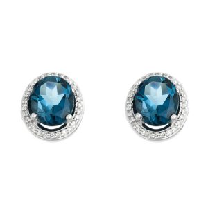 “SAPHIRE” pendientes oro blanco 18K