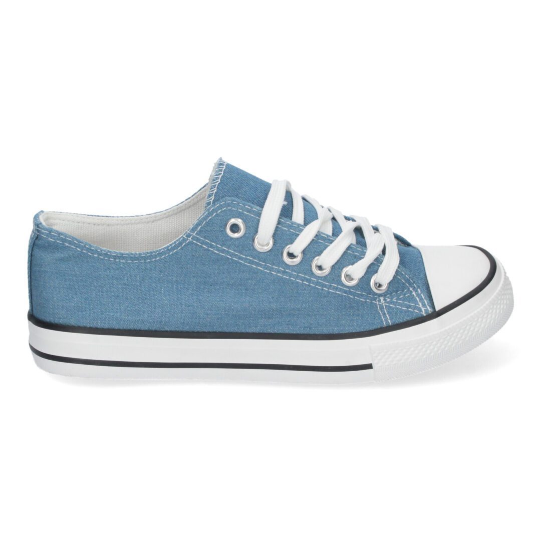 Zapatillas Planas Bamba Lona Mujer azul - Imagen 3