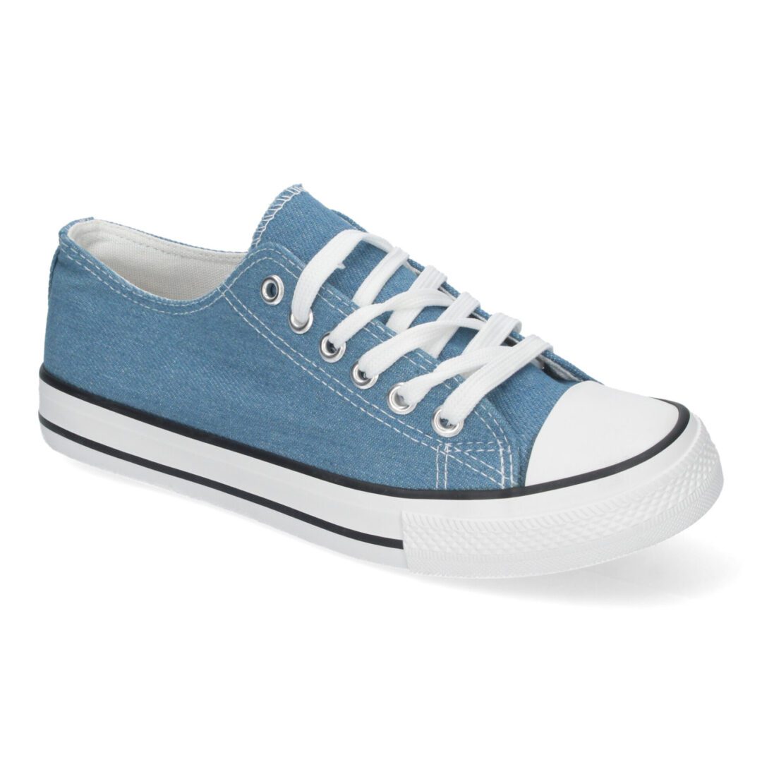 Zapatillas Planas Bamba Lona Mujer azul - Imagen 6