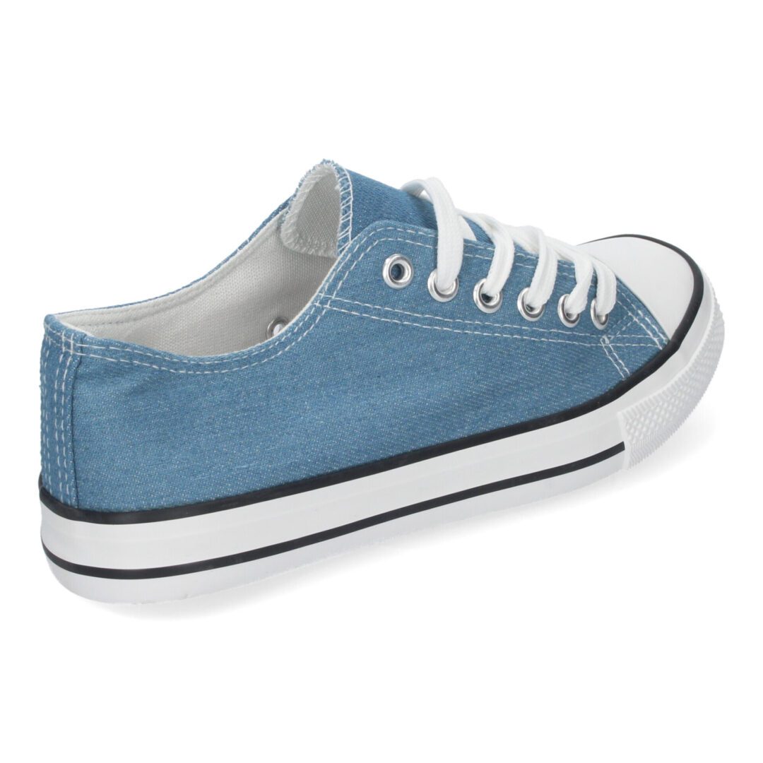 Zapatillas Planas Bamba Lona Mujer azul - Imagen 5