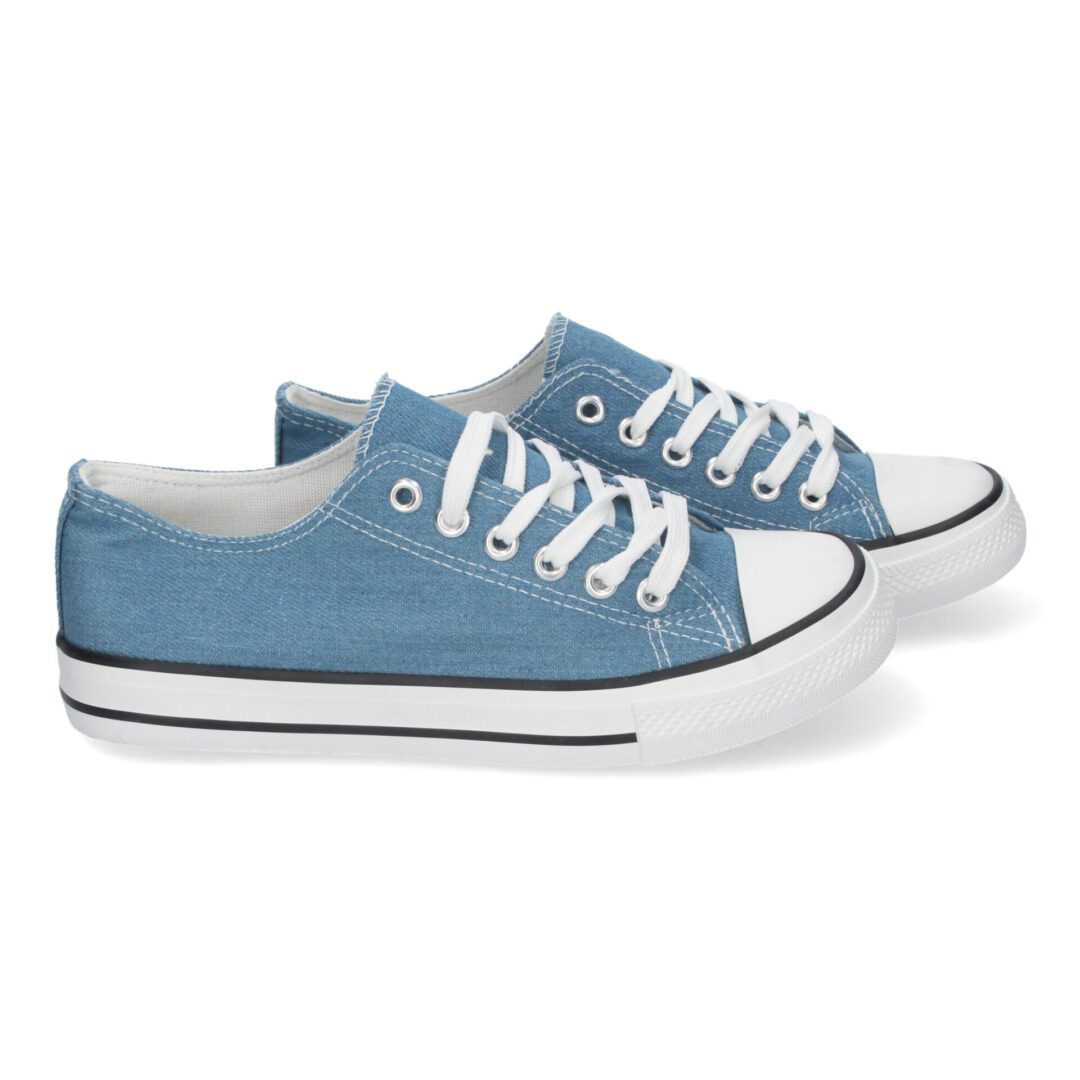 Zapatillas Planas Bamba Lona Mujer azul - Imagen 4