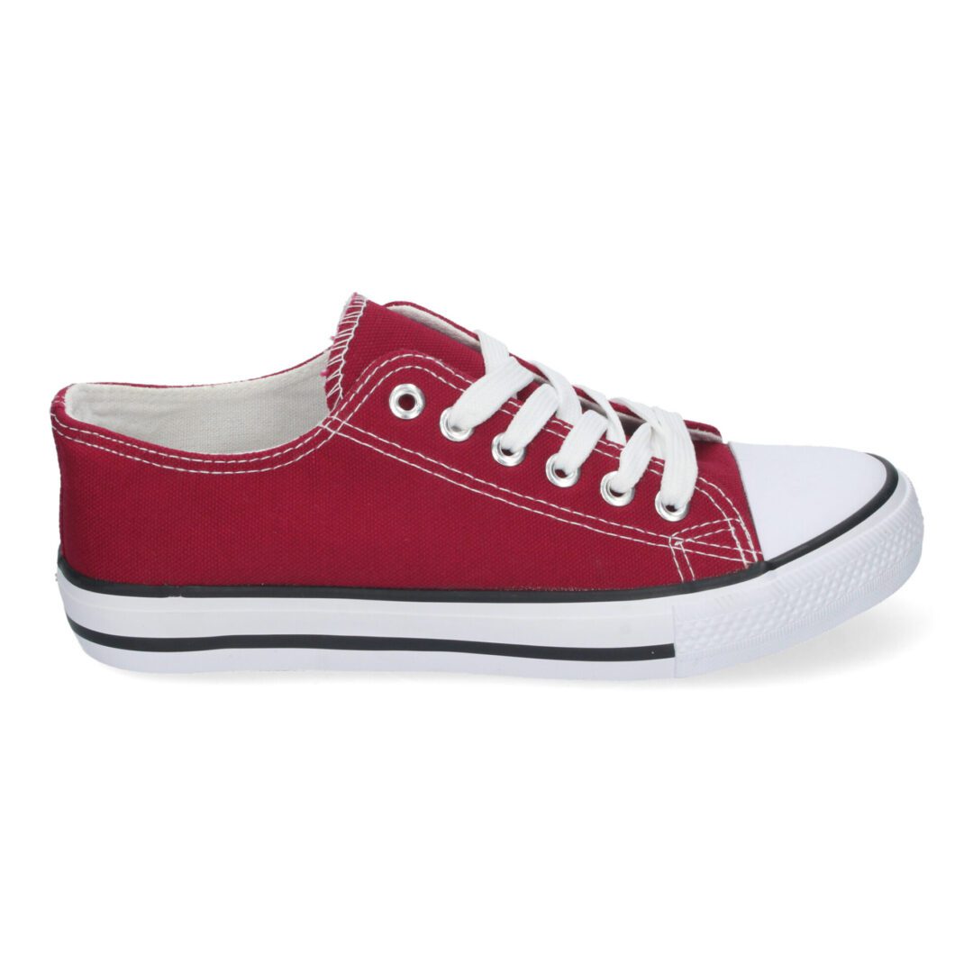 Zapatillas Planas Bamba Lona Mujer burdeos - Imagen 3