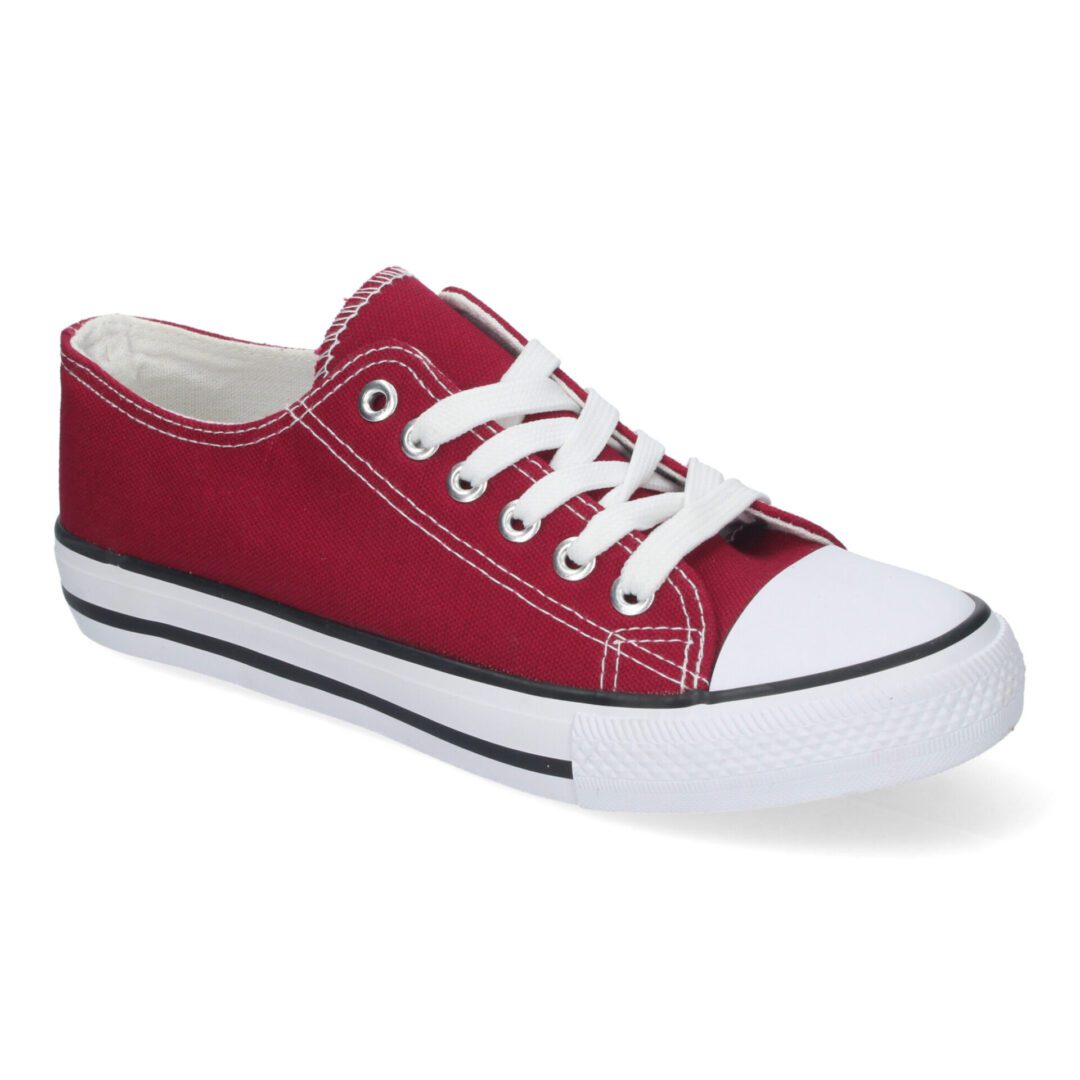 Zapatillas Planas Bamba Lona Mujer burdeos - Imagen 6