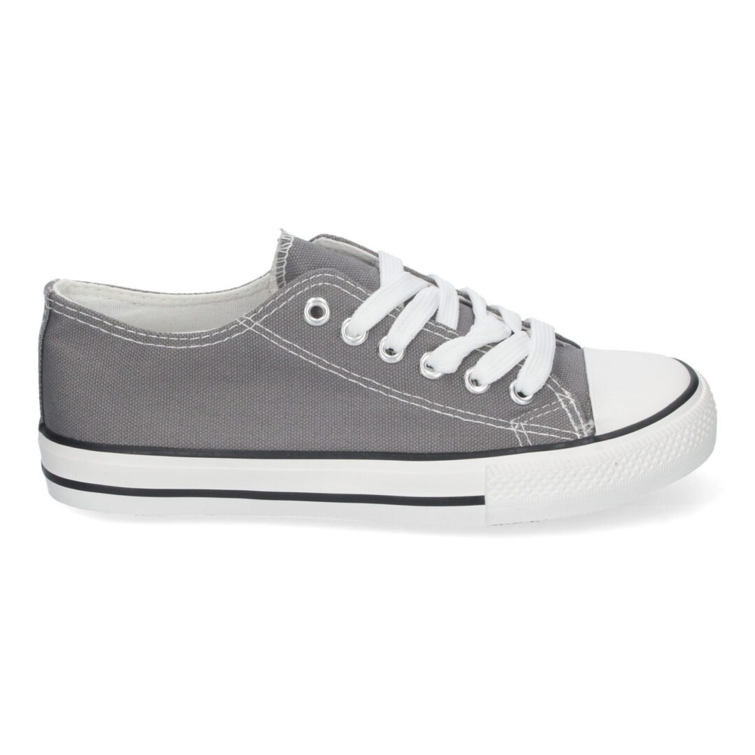Zapatillas Planas Bamba Lona Mujer gris - Imagen 3