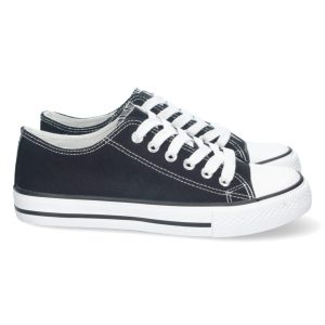 Zapatillas Planas Bamba Lona Mujer negro