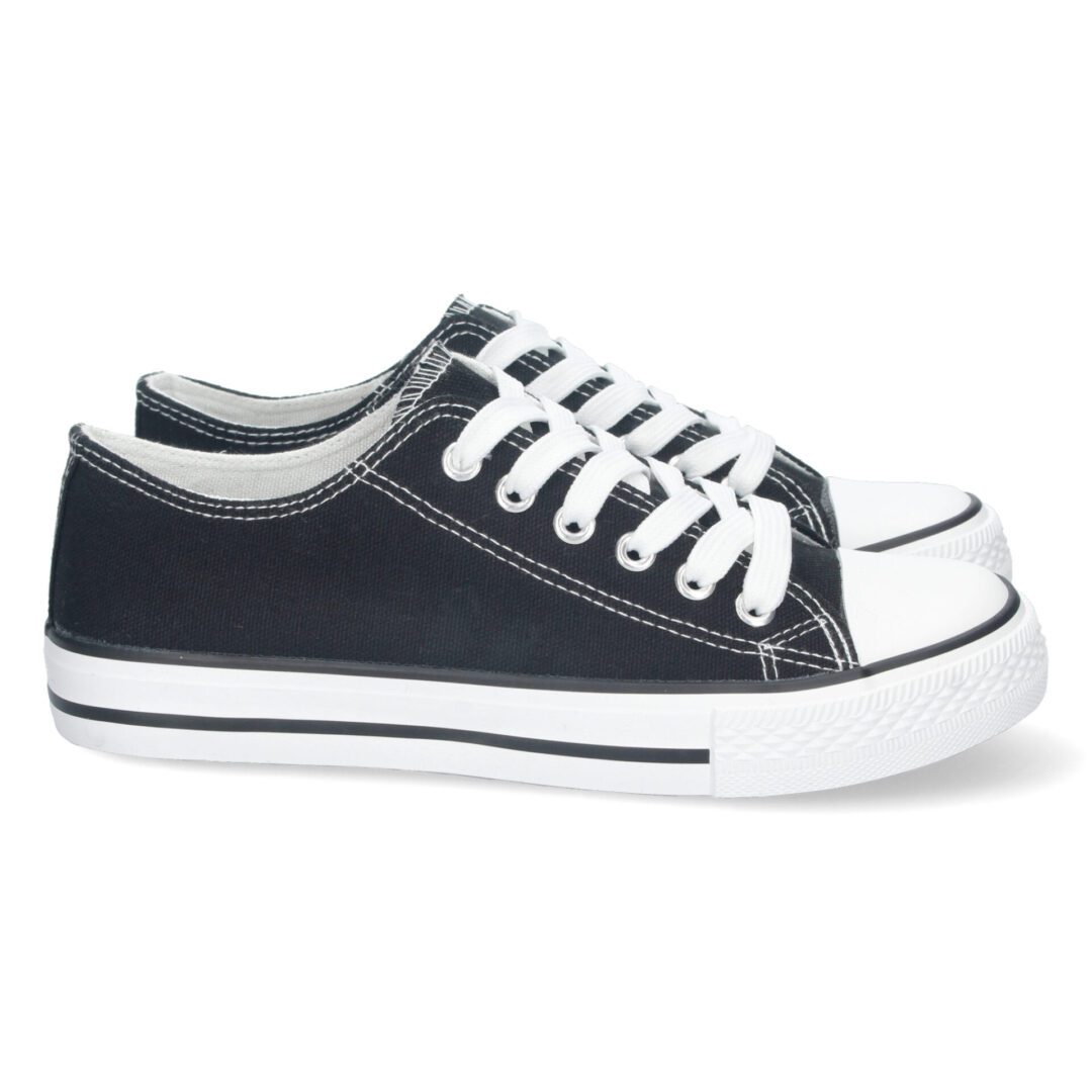 Zapatillas Planas Bamba Lona Mujer negro