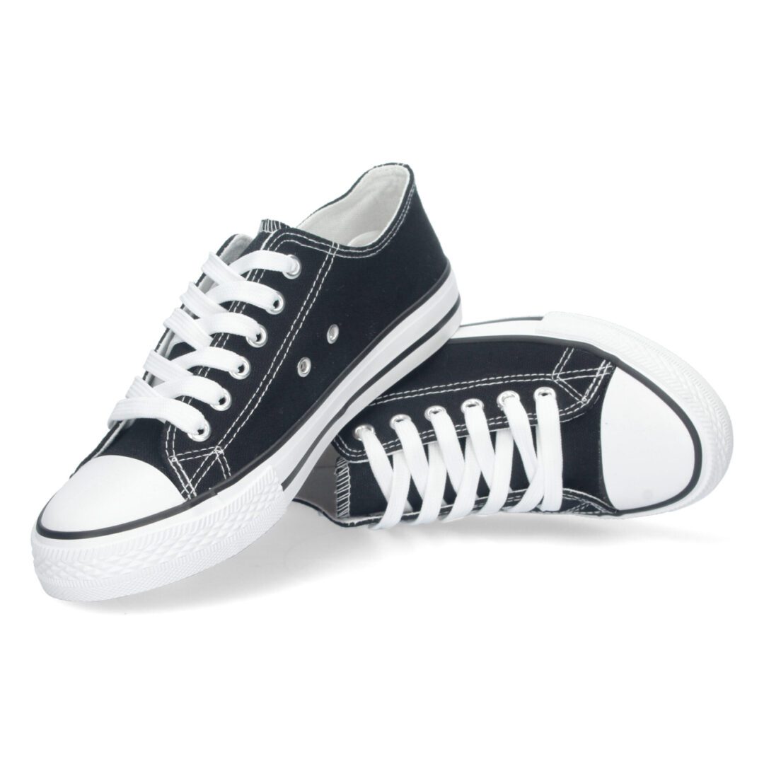 Zapatillas Planas Bamba Lona Mujer negro - Imagen 6