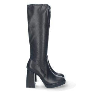 Bota tacón cuadrado alto negro