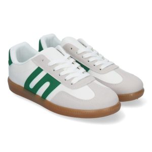 Zapatillas deportivas verdes con cordones
