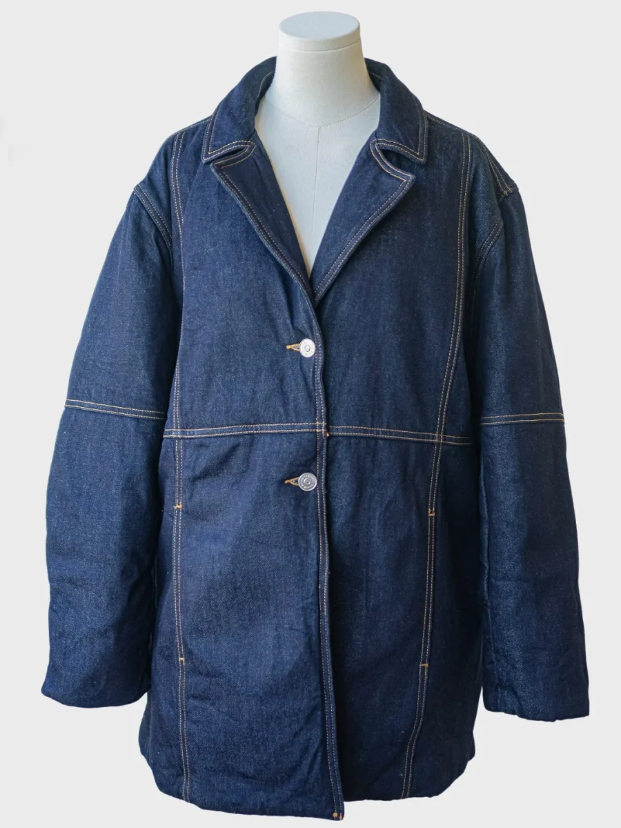 450€ Ganni chaqueta cazadora vaquera denim oscuro Talla L-XL Nueva