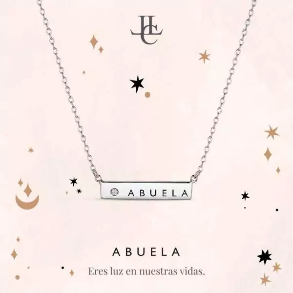 Gargantilla Plata Chapa Abuela