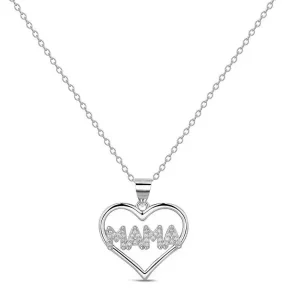 Gargantilla Plata Corazón Mamá