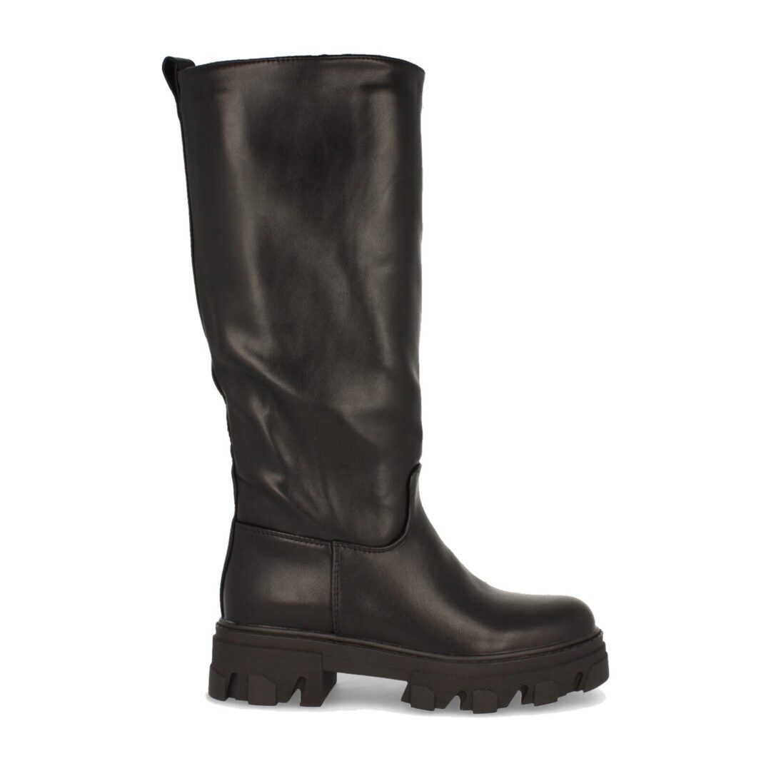 Bota alta suela track negra - Imagen 3