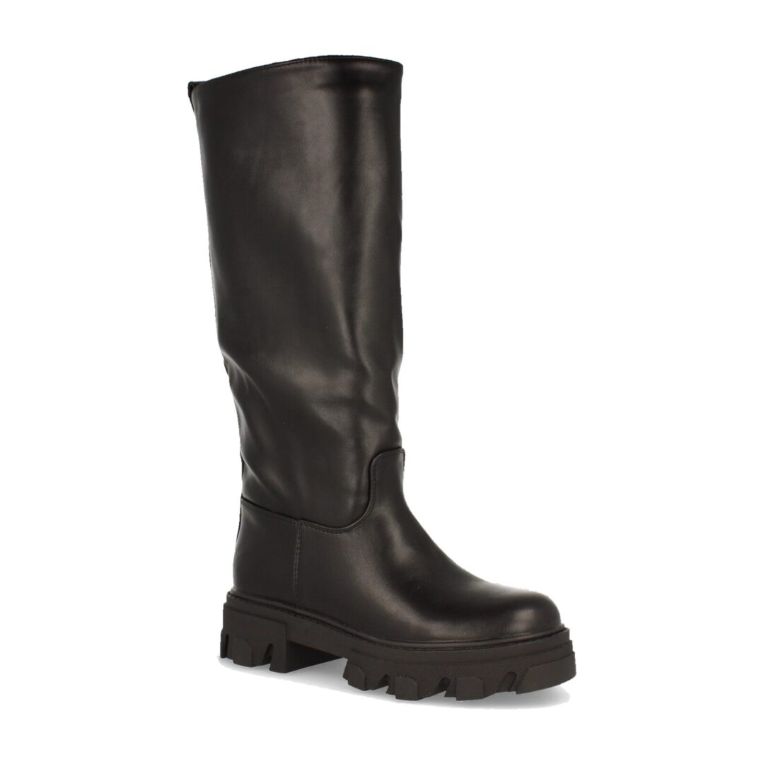 Bota alta suela track negra - Imagen 4