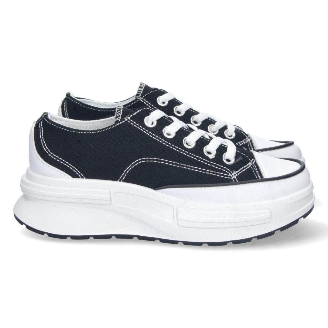 Zapatilla plataforma negra cordones - Imagen 2