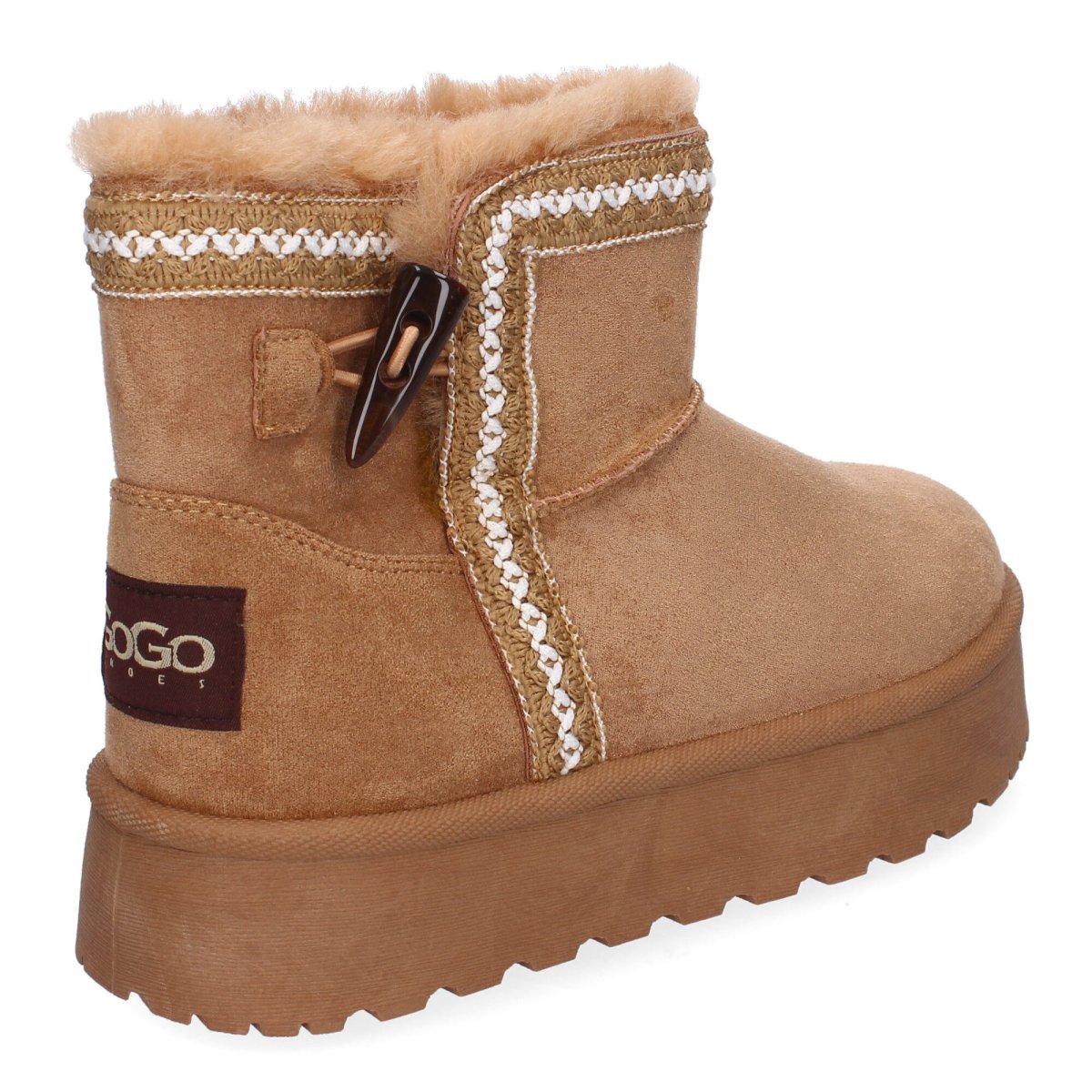 Botines étnicos camel de media pantorrilla - Imagen 5