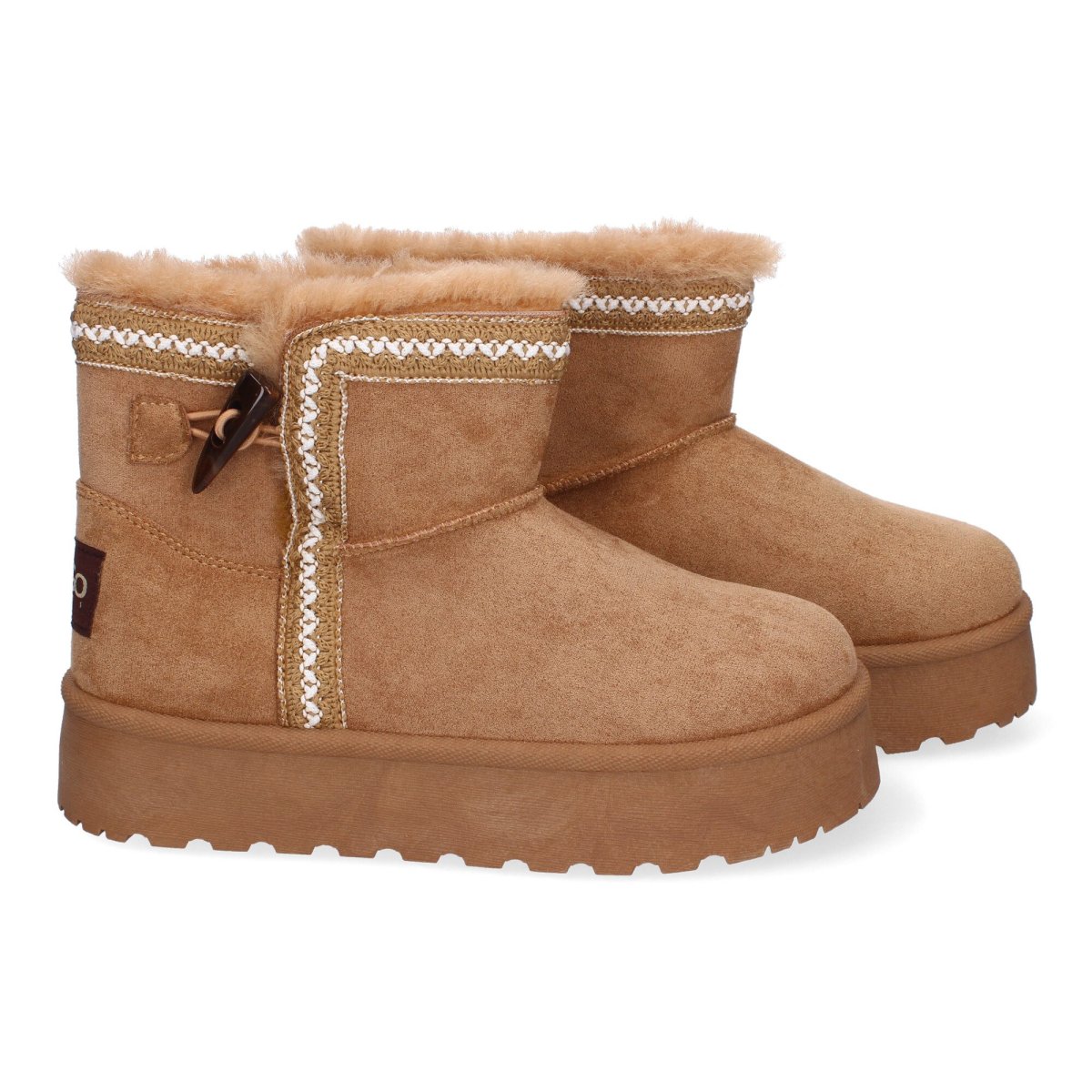 Botines étnicos camel de media pantorrilla - Imagen 6
