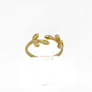 «LAUREL» anillo Plata bañada