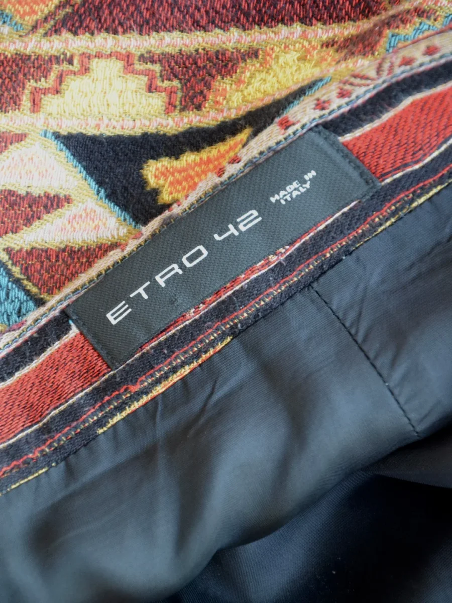 Etro Milano falda mini estampado boho chic Talla IT42 (S-M) - Imagen 7