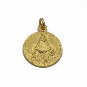 «CURIA» colgante handmade virgen del cobre en Oro 18K