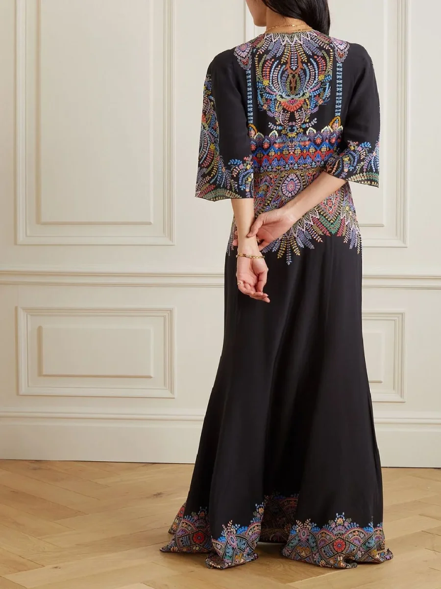 Etro Milano vestido largo estampado Talla IT42 (S-M) Nuevo - Imagen 3