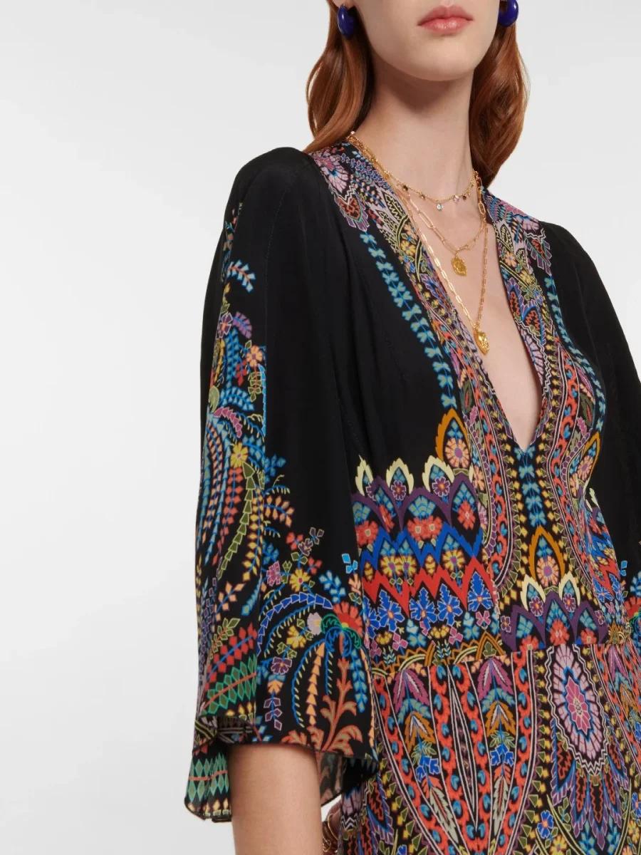 Etro Milano vestido largo estampado Talla IT42 (S-M) Nuevo - Imagen 4
