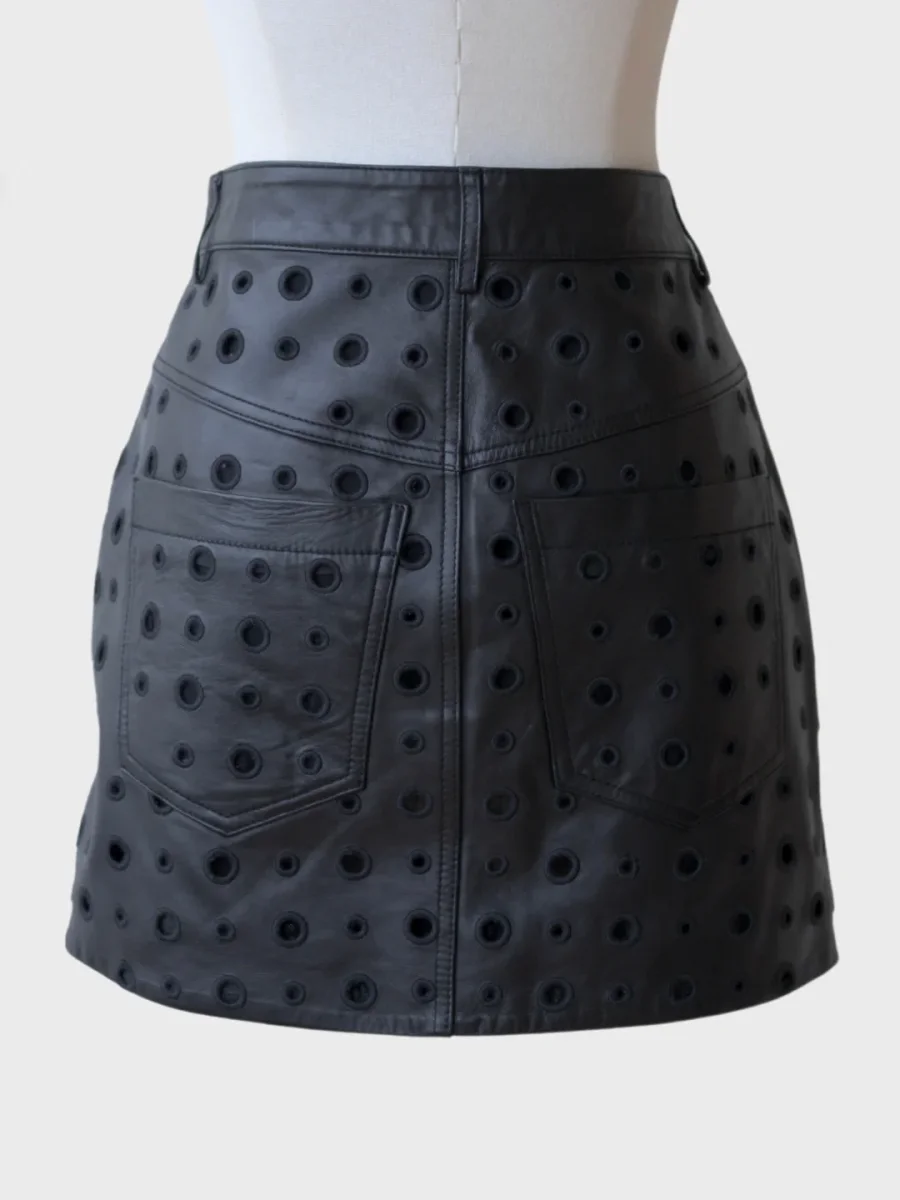 Iro Paris mini falda de cuero Talla 36 (S) - Imagen 3