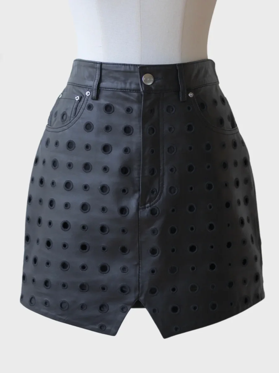Iro Paris mini falda de cuero Talla 36 (S)
