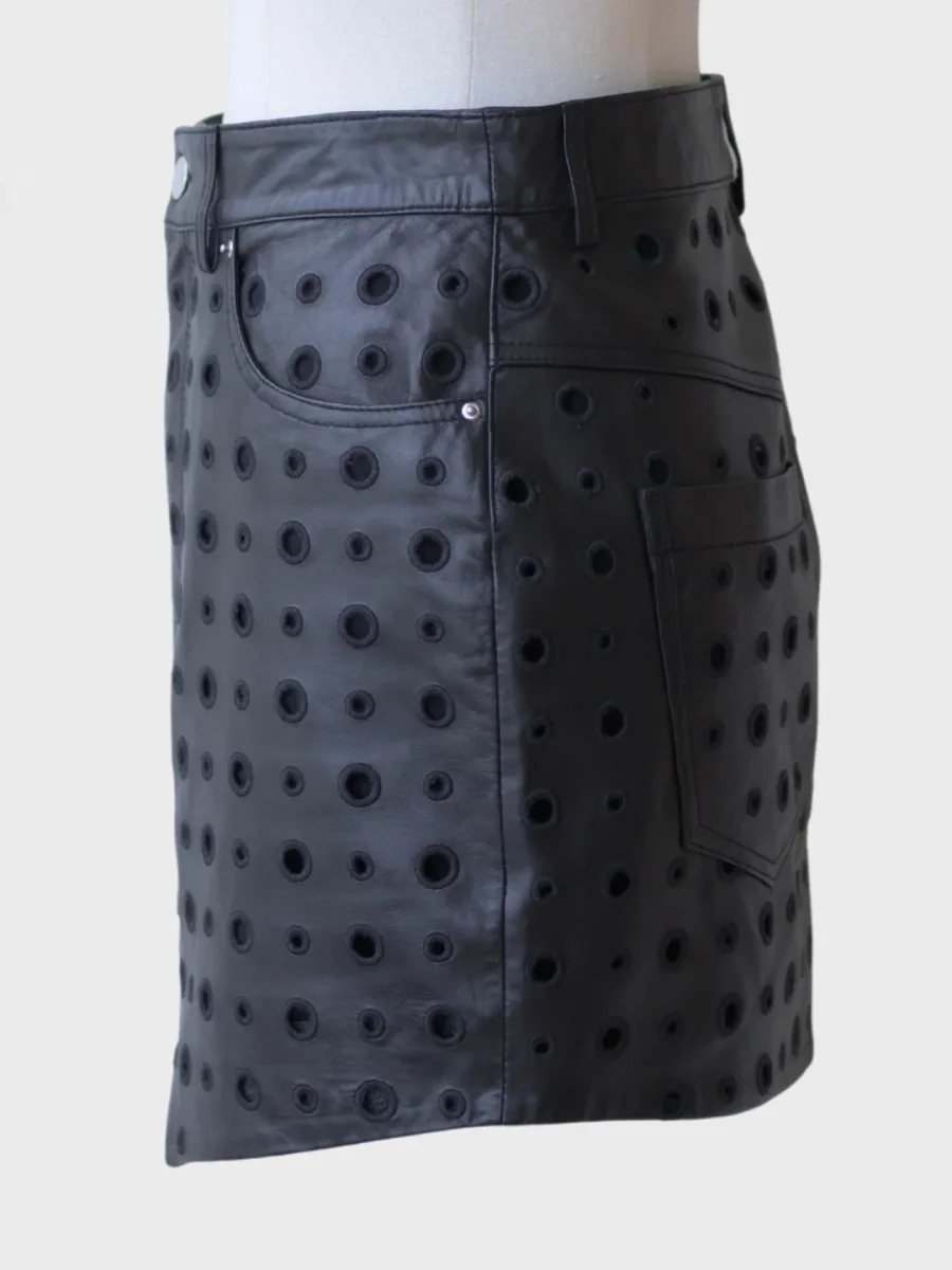 Iro Paris mini falda de cuero Talla 36 (S) - Imagen 4