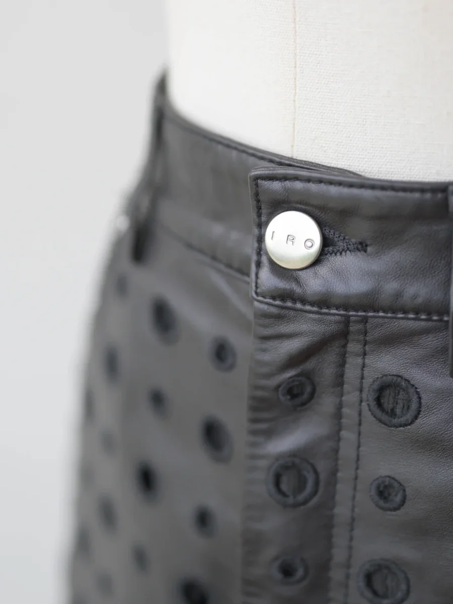 Iro Paris mini falda de cuero Talla 36 (S) - Imagen 5