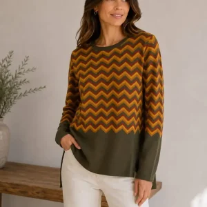 Jersey de punto con estampado geométrico