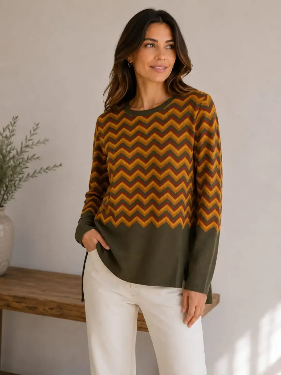Jersey de punto con estampado geométrico - Imagen 2