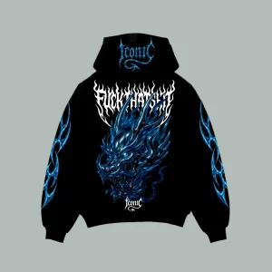 Hoodie Iconic Dragon Fire Chrome