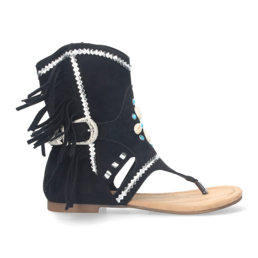 Botas negras con flecos y conchas - Imagen 3