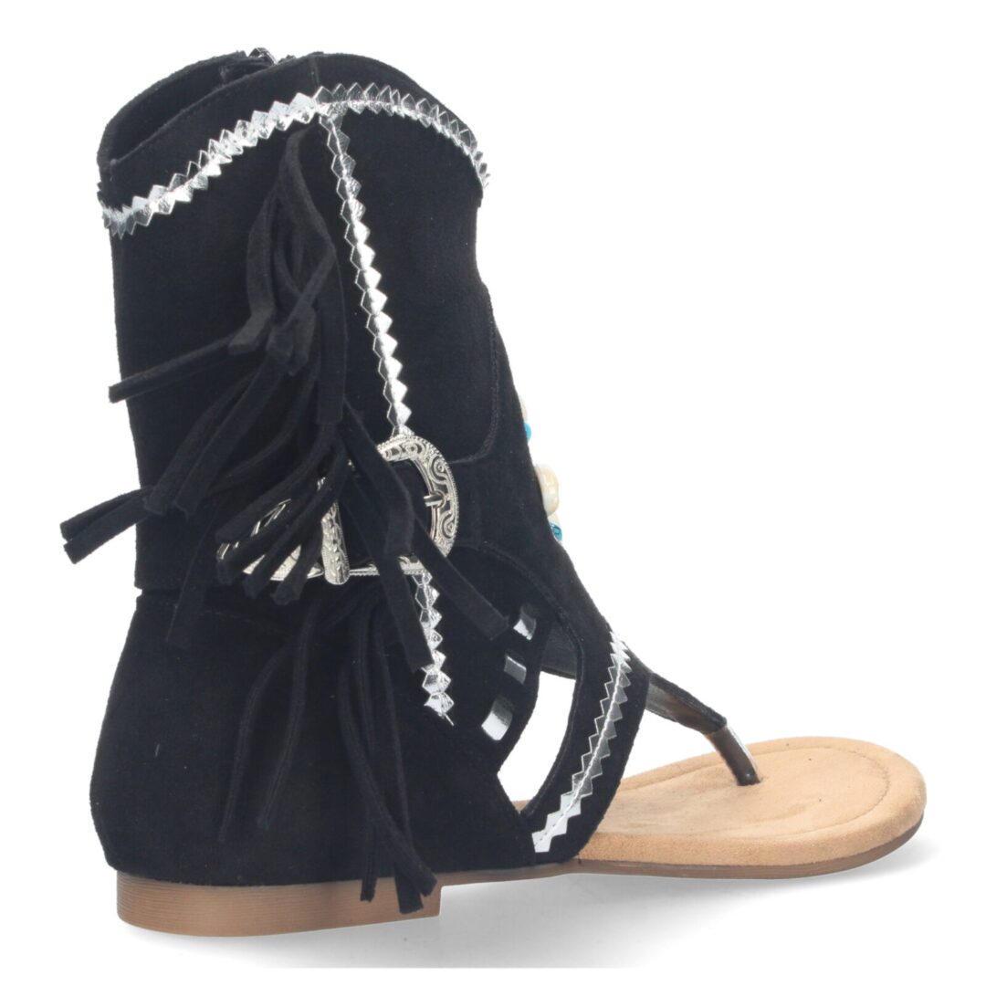 Botas negras con flecos y conchas - Imagen 5