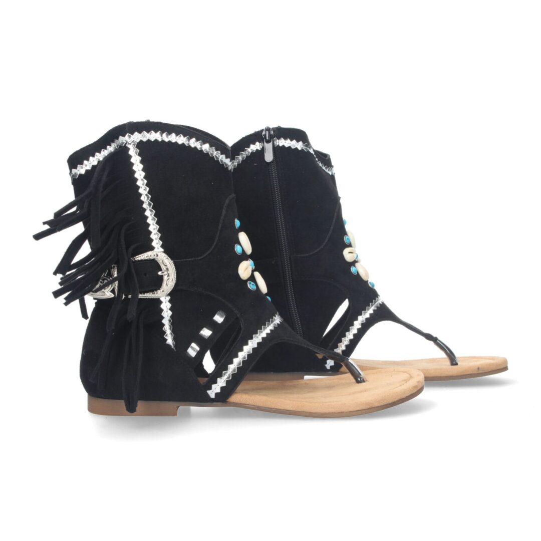 Botas negras con flecos y conchas - Imagen 6