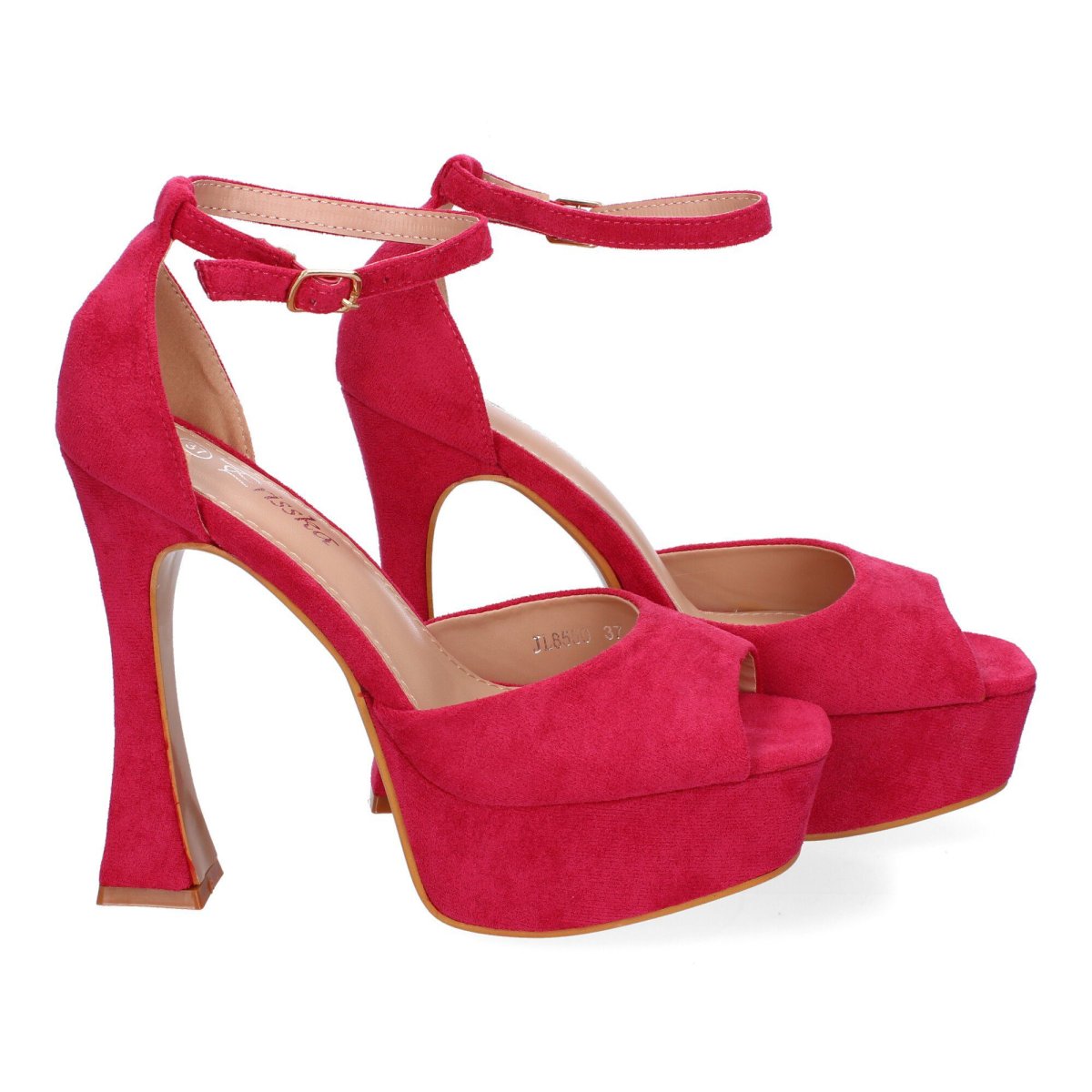Sandalias de plataforma fucsia altas - Imagen 6