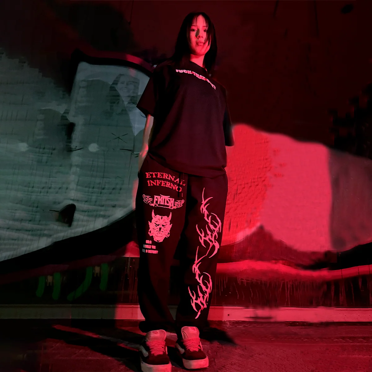 Jogger Streetwear Inferno Fuckthatshit FK - Imagen 3