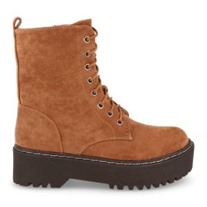 Bota militar antelina plataforma camel