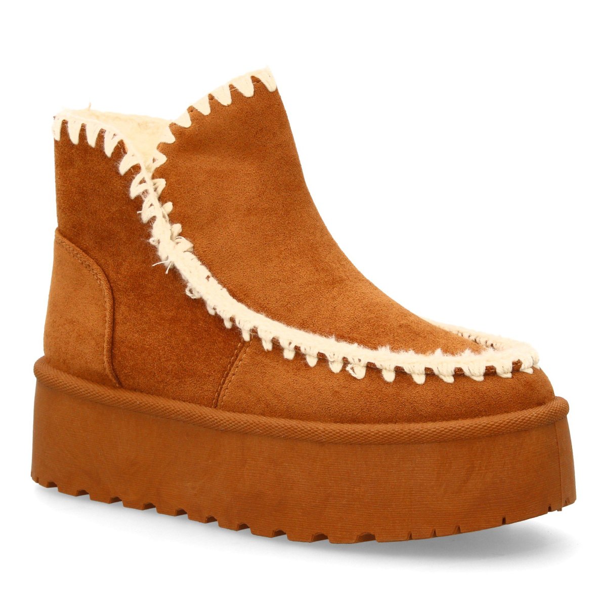 Botines australianos camel con plataforma - Imagen 4