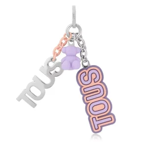 Llavero Bold Tous Bear logos Lila- Multi