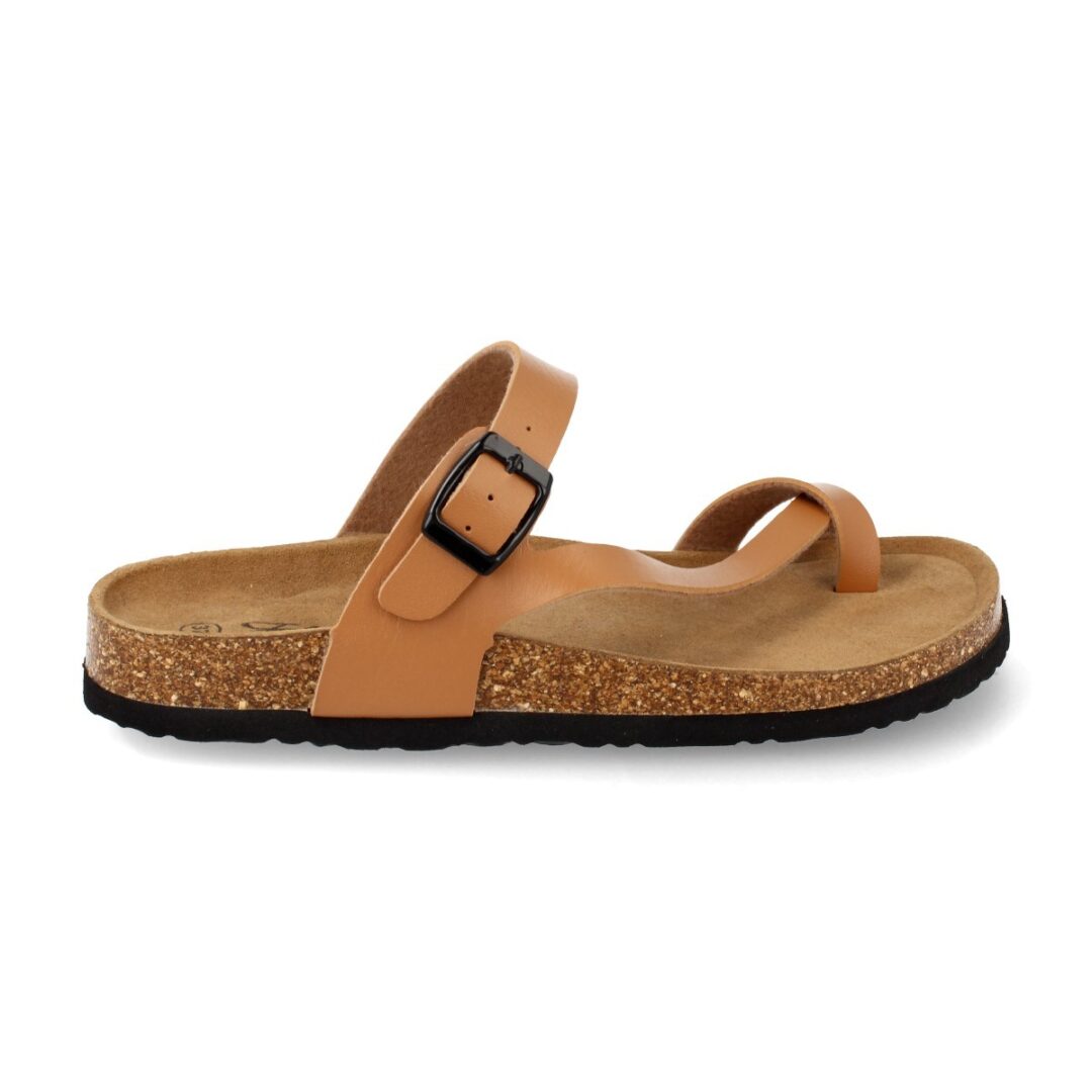 Sandalia anatómica camel con hebilla