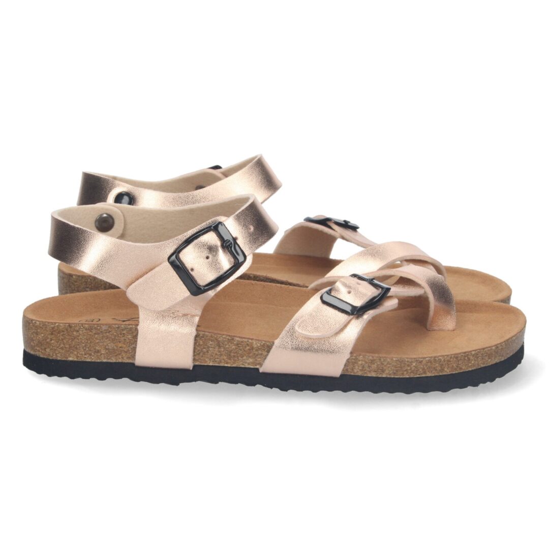 Sandalias doradas cruzadas Anatómica