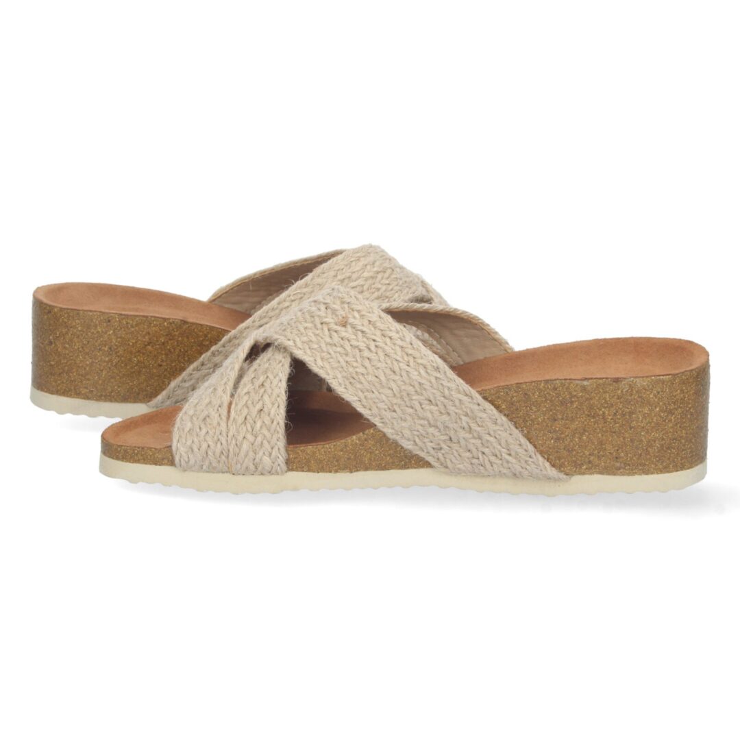 Sandalias beige cruzadas anatómicas de yute - Imagen 6