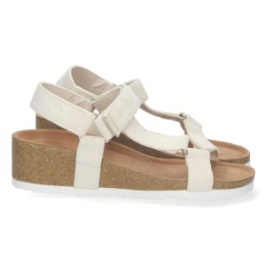 Sandalia anatómica velcro beige