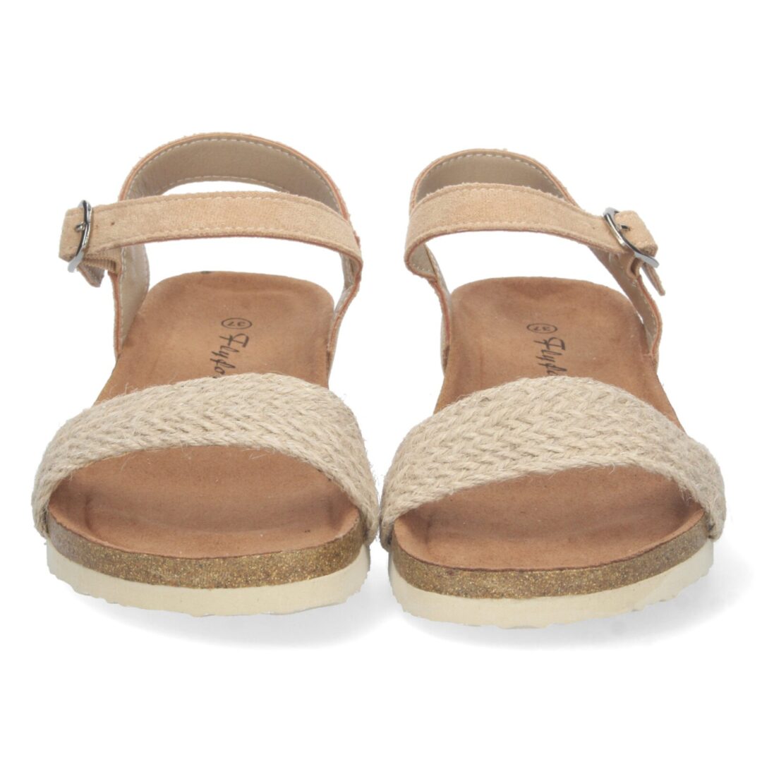 Sandalias cuña anatómica beige hebilla bio - Imagen 4