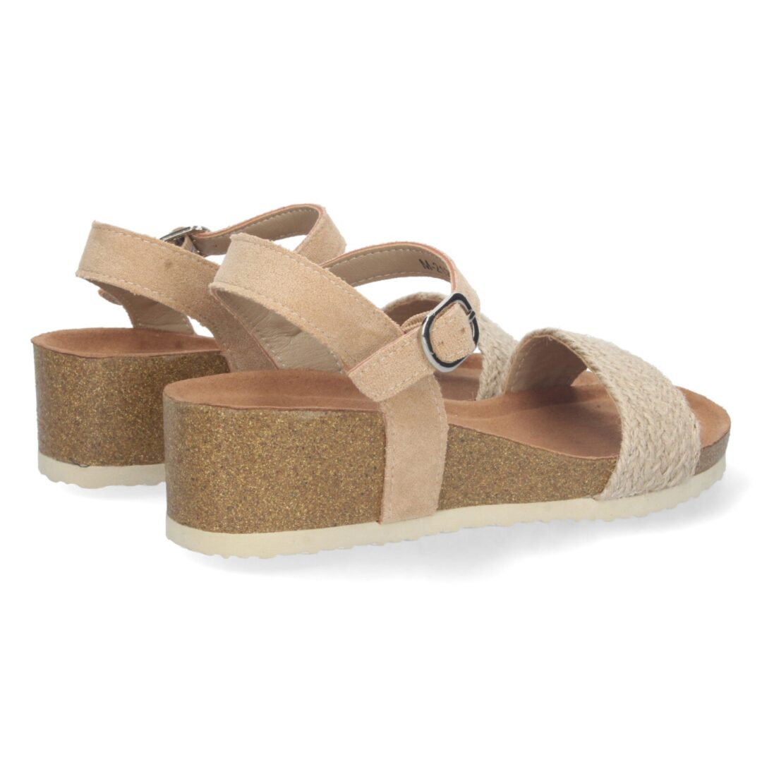 Sandalias cuña anatómica beige hebilla bio - Imagen 5