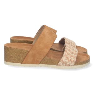 Sandalias cruzadas plataforma doradas