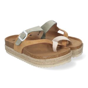 Sandalias anatómicas beige Bio cuerda y hebilla